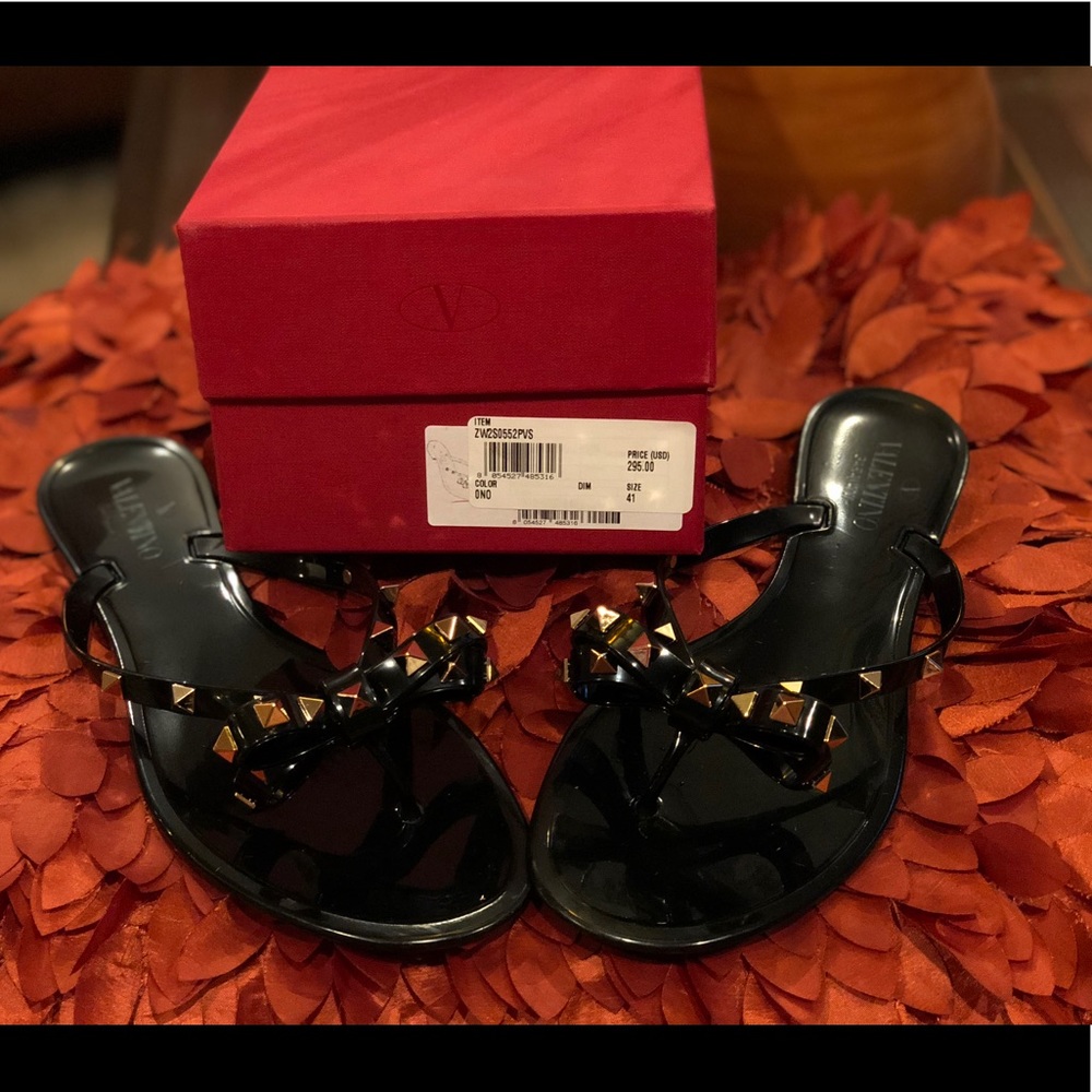 Valentino Rockstud Jelly Thong Sandals size 41